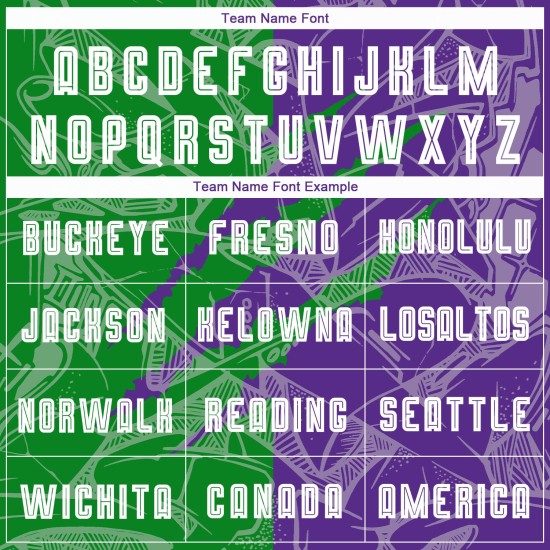 잔디 유니폼 녹색-보라색 패턴 저지 맞춤 축구 스크래치 승화 그래피티