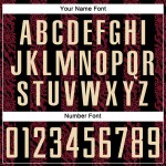 유니폼 승화 블랙 저지 커스텀 크림-크림슨 추상 축구 모양