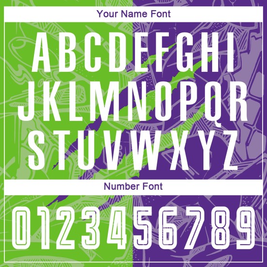 맞춤 유니폼 오로라 그래피티 축구 유니폼 승화 스크래치 그린-보라색 패턴