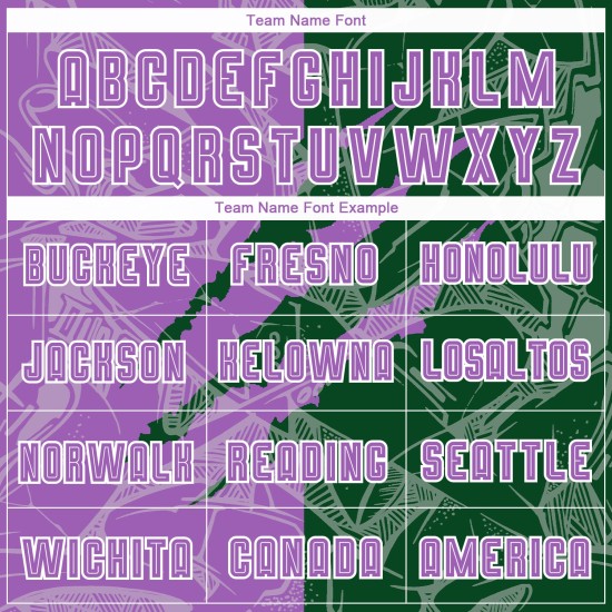 커스텀 스크래치 패턴 중형 승화 축구 유니폼 그래피티 저지 보라색-녹색