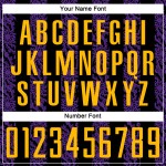 유니폼 블랙 축구 모양 금색-보라색 추상 유니폼 맞춤 승화 인쇄