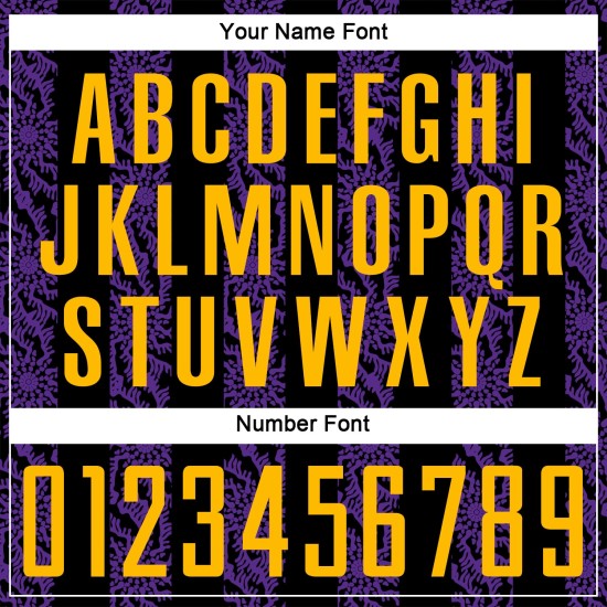 유니폼 블랙 축구 모양 금색-보라색 추상 유니폼 맞춤 승화 인쇄