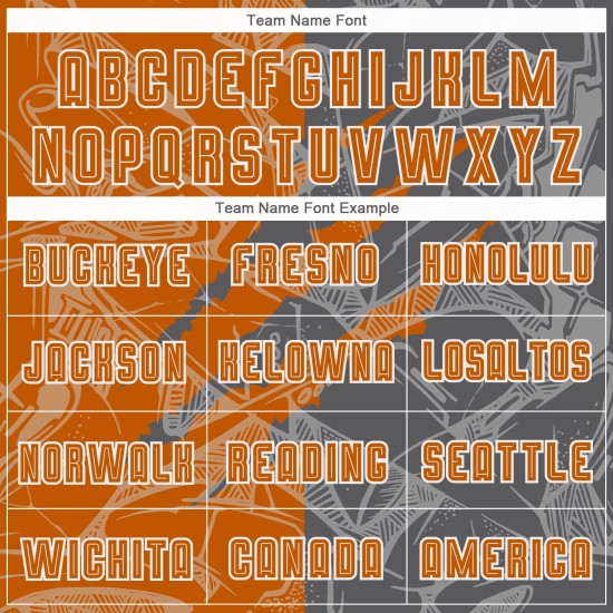 스크래치 패턴 텍사스 커스텀 저지 유니폼 축구 그래피티 오렌지 스틸 그레이 승화 인쇄 스크래치 패턴 텍사스 커스텀 저지 유니폼 축구 그래피티 오렌지 스틸 그레이 승화 인쇄
