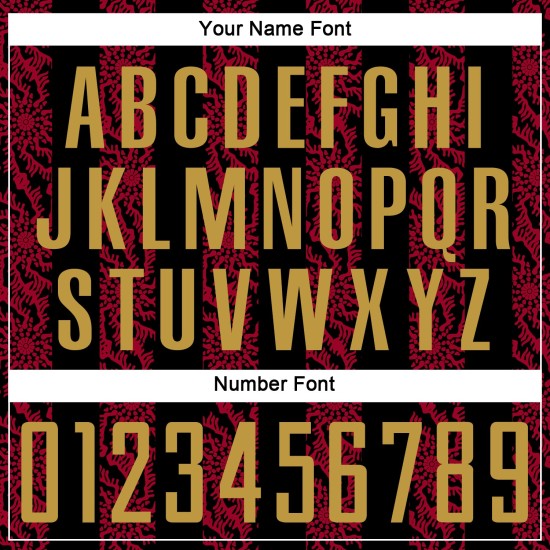 추상 유니폼 올드 저지 커스텀 블랙 축구 모양 승화 금색-빨간색