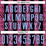 맞춤형 유니폼 추상 승화 축구 유니폼 블루-핑크 모양 검정