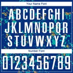 저지 커스텀 아트 조각 승화 추상 축구 유니폼 올드 골드-아쿠아 로얄