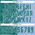 파란색 맞춤 유니폼 청록색 축구 승화 그래피티 스크래치 저지 패턴 파란색 맞춤 유니폼 청록색 축구 승화 그래피티 스크래치 저지 패턴