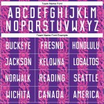 흰색-분홍색 보라색 유니폼 승화 축구 모양 저지 추상 맞춤형