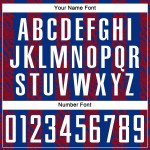 로얄 추상 저지 모양 흰색-빨간색 축구 유니폼 맞춤 승화 인쇄