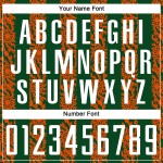 승화 그린 축구 맞춤형 흰색-주황색 추상 모양 저지 유니폼