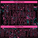 승화 축구 추상 조각 검정 저지 맞춤 아트 핑크-틸 유니폼