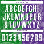 잔디 유니폼 녹색-보라색 패턴 저지 맞춤 축구 스크래치 승화 그래피티