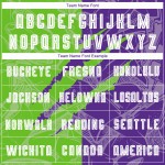 맞춤 유니폼 오로라 그래피티 축구 유니폼 승화 스크래치 그린-보라색 패턴