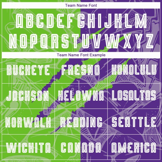 맞춤 유니폼 오로라 그래피티 축구 유니폼 승화 스크래치 그린-보라색 패턴