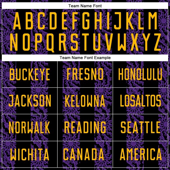 유니폼 블랙 축구 모양 금색-보라색 추상 유니폼 맞춤 승화 인쇄