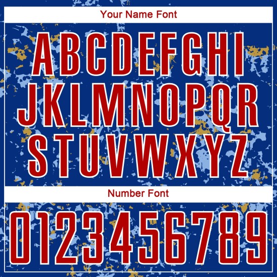 저지 블루 커스텀 축구 골드 라이트 승화 아트 추상 유니폼 조각 올드 로열 레드