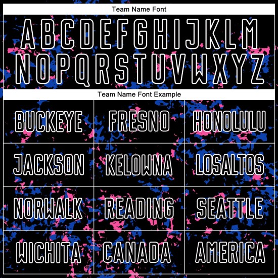 썬더 커스텀 블루-핑크 아트 추상 유니폼 블랙 조각 승화 축구 유니폼 썬더 커스텀 블루-핑크 아트 추상 유니폼 블랙 조각 승화 축구 유니폼