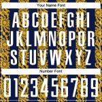 유니폼 축구 커스텀 승화 화이트 골드 모양 추상 네이비 저지