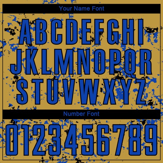 커스텀 승화 블루-블랙 골드 아트 올드 프래그먼트 축구 유니폼 저지 추상 천둥