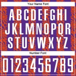 유니폼 저지 축구 모양 보라색 사용자 정의 추상 흰색-주황 승화