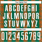 승화 저지 켈리 커스텀 그린 추상 모양 화이트-오렌지 축구 유니폼