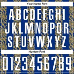 축구 모양 승화 유니폼 커스텀 로얄 화이트-올드 골드 유니폼 추상화