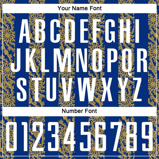 축구 모양 승화 유니폼 커스텀 로얄 화이트-올드 골드 유니폼 추상화