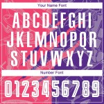 유니폼 저지 스크래치 네온 커스텀 축구 승화 패턴 핑크-보라색 그래피티