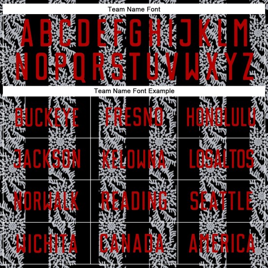 축구 모양 추상 검정 저지 유니폼 빨간색-회색 맞춤 승화 인쇄