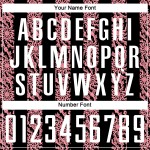 추상 모양 축구 검정색 유니폼 흰색-중간 맞춤 유니폼 분홍색 승화