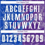 썬더 저지 스크래치 커스텀 그래피티 패턴 유니폼 축구 승화 블루-퍼플