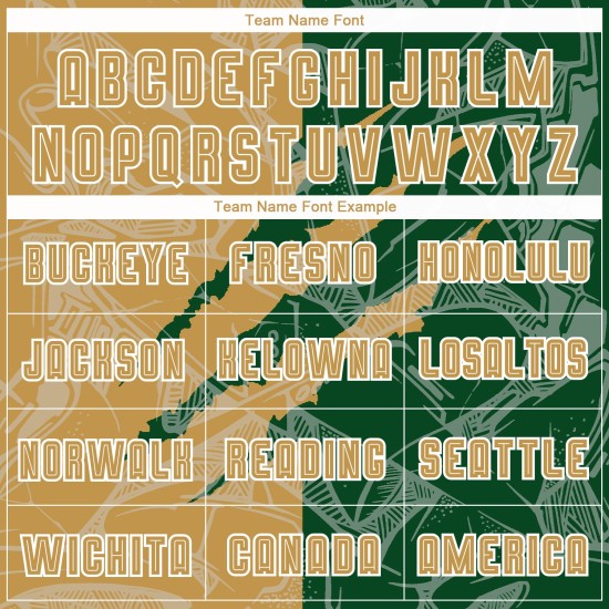 저지 축구 커스텀 승화 그래피티 골드 그린 올드 스크래치 패턴 유니폼