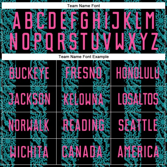 저지 승화 핑크-틸 축구 검정 추상 유니폼 모양 사용자 정의