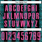 저지 승화 핑크-틸 축구 검정 추상 유니폼 모양 사용자 정의