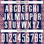 승화 축구 맞춤 유니폼 유니폼 흰색-중간 분홍색 추상 모양 네이비