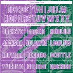 맞춤 유니폼 그래피티 미디엄 퍼플 켈리 패턴 저지 축구 그린 승화 스크래치