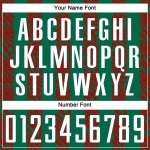 저지 커스텀 추상 축구 켈리 유니폼 흰색-빨간색 승화 녹색 모양