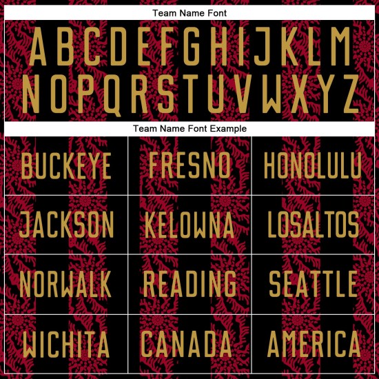 추상 유니폼 올드 저지 커스텀 블랙 축구 모양 승화 금색-빨간색