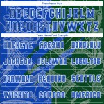 그래피티 블루 그린 승화 커스텀 썬더 스크래치 유니폼 저지 패턴 축구