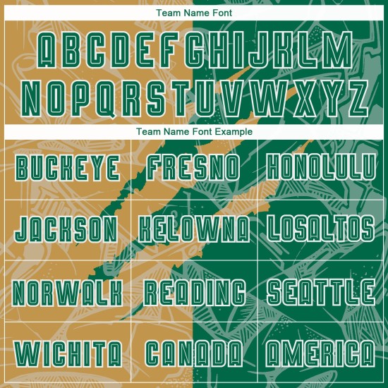 저지 그린-올드 패턴 그래피티 커스텀 승화 골드 유니폼 스크래치 켈리 축구