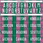 유니폼 저지 그린 켈리 모양 추상 흰색-분홍색 맞춤 축구 승화 인쇄