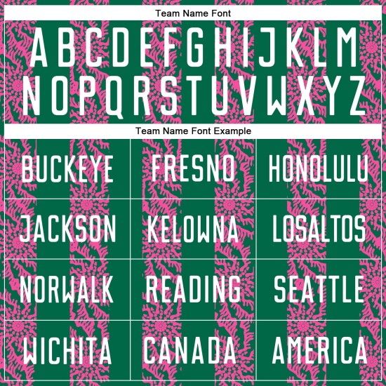 유니폼 저지 그린 켈리 모양 추상 흰색-분홍색 맞춤 축구 승화 인쇄