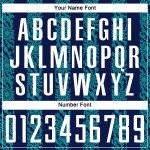 네이비 유니폼 모양 흰색-청록색 추상 축구 맞춤 승화 인쇄 유니폼