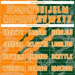 저지 커스텀 그래피티 축구 승화 스크래치 오렌지-그린 베이 패턴 유니폼