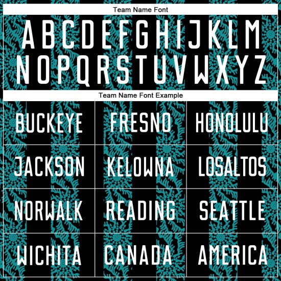 모양 승화 축구 추상 유니폼 검정 흰색-청록색 유니폼 맞춤형